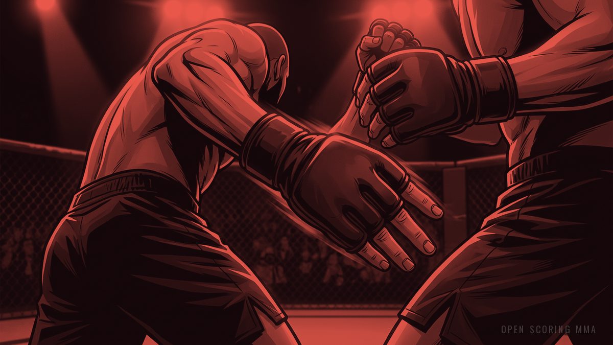 Illustration: an empty octagon under harsh spotlights