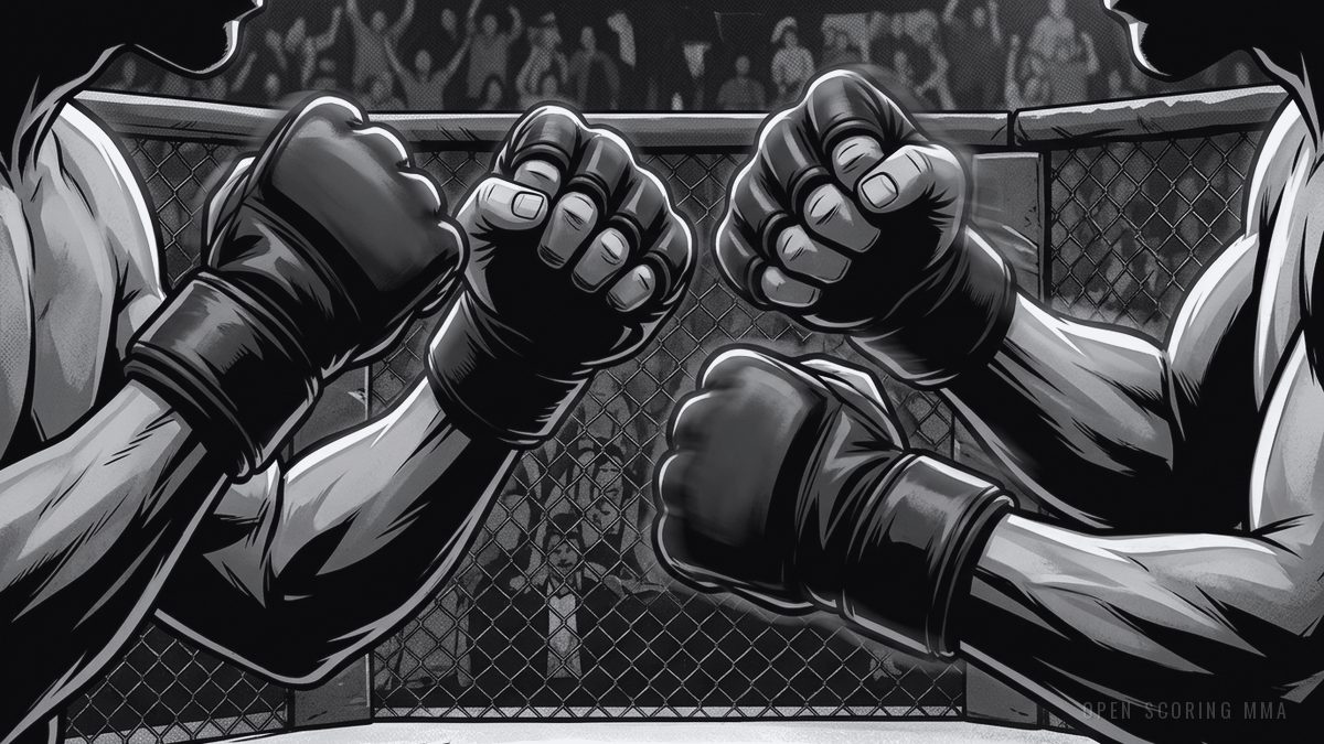 Illustration: two fighters in a bare-knuckle boxing stance, squared off in a a fighter