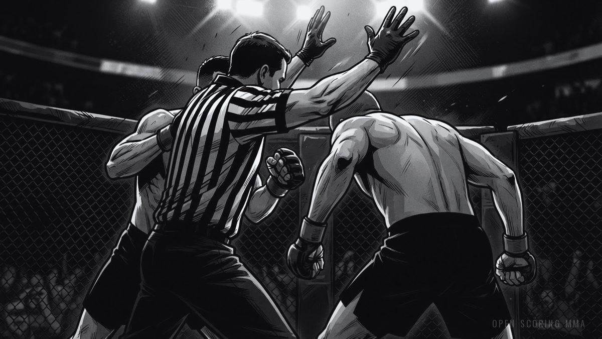 Illustration: a referee signaling a point deduction, hands raised.